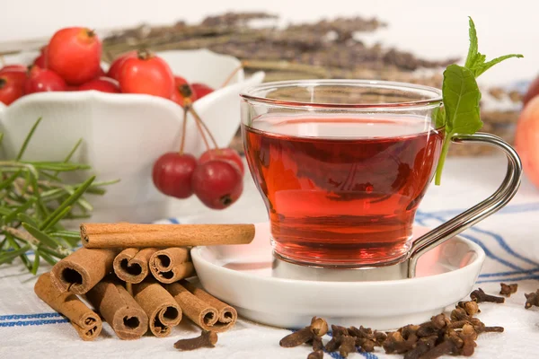 Tea in red — Stock Photo, Image