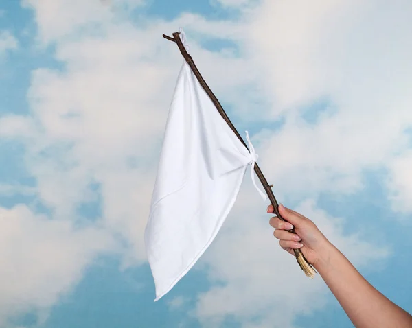 Beyaz bayrak — Stok fotoğraf