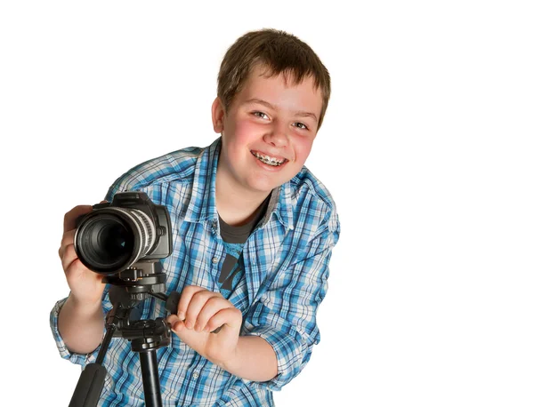 Fotógrafo adolescente — Foto de Stock