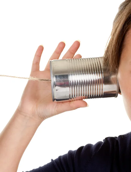 Can and wire phone — Stock Photo, Image