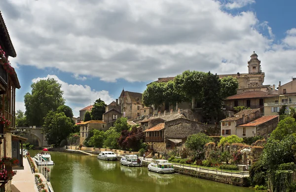Canal village in France — Stock Photo, Image