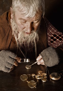 Antique watchmaker clipart