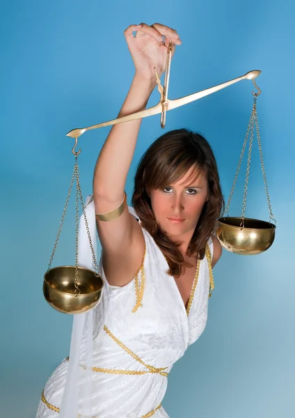 Scales or Libra woman — Stock Photo, Image