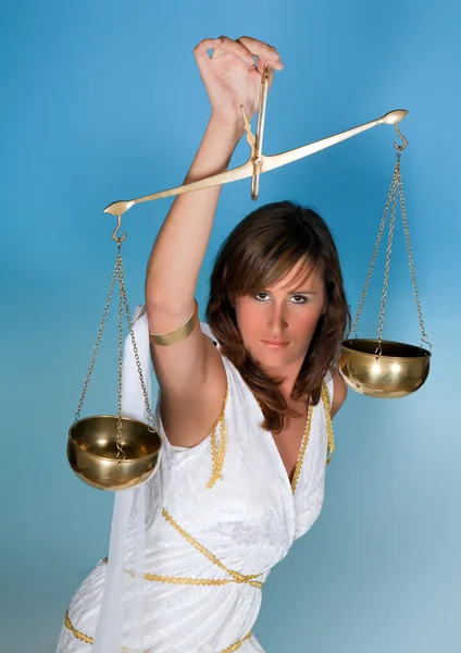 stock image Scales or Libra woman