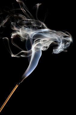 Wisp of smoke and blown out match clipart