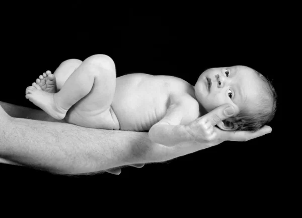 Baby svart och vitt — Stockfoto