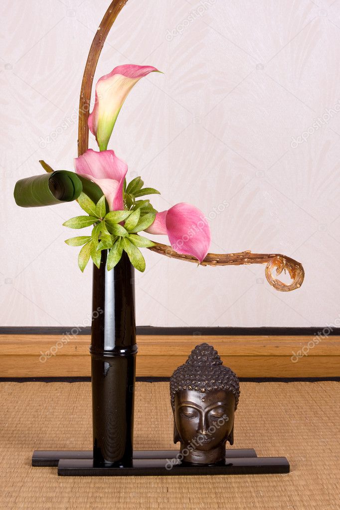 Ikebana and buddha