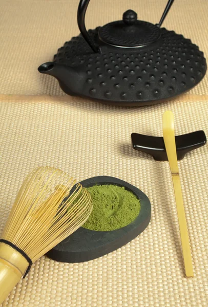 Zen tea on tatami — Stock Photo, Image