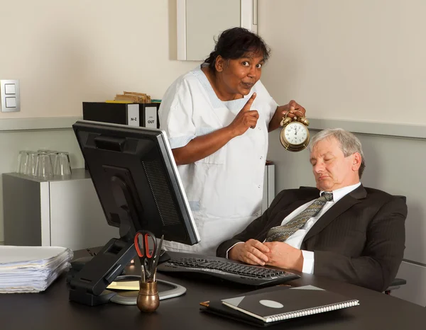 Manager taking a nap — Stock Photo, Image