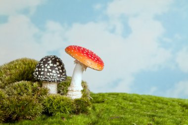 Toadstools for a fairytale clipart