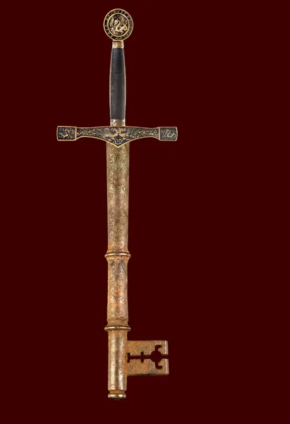 Sword and key — Stock Photo, Image