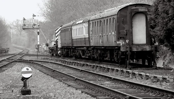 Opuštěné železniční vagóny — Stock fotografie