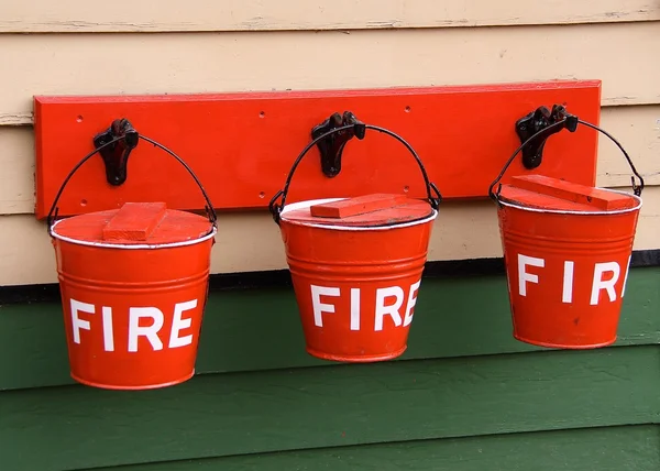 stock image Red Fire Buckets