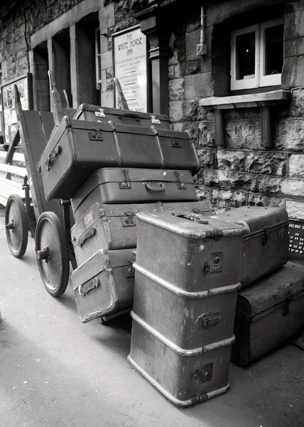 Starych przypadkach bagażu — Zdjęcie stockowe
