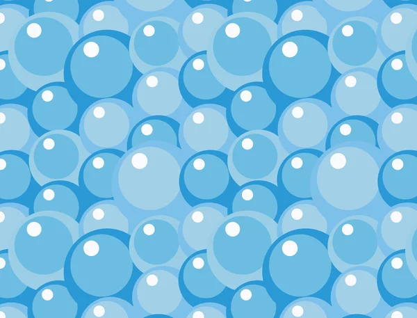 Burbujas azules fondo sin costura ornamental — Vector de stock