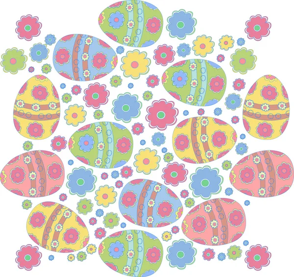 Ornement avec oeuf de Pâques — Image vectorielle