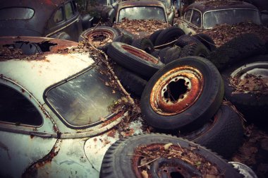 Vintage Auto Graveyard clipart