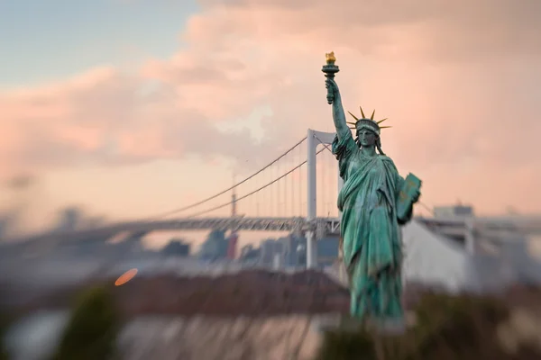 stock image Statue of Liberty Replica in Tokyo Bay