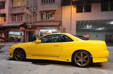 Nissan Skyline R34 GT-R in Hong Kong clipart