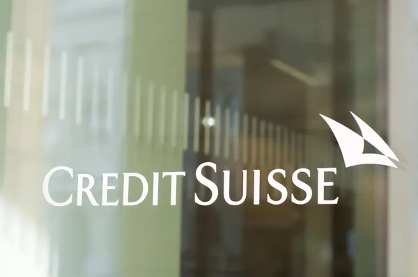 Bankfiliale credit suisse — Stockfoto