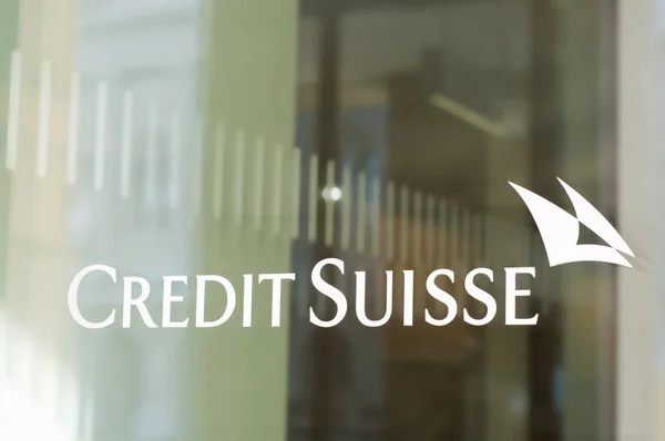 Bankfiliale credit suisse lizenzfreie Stockfotos