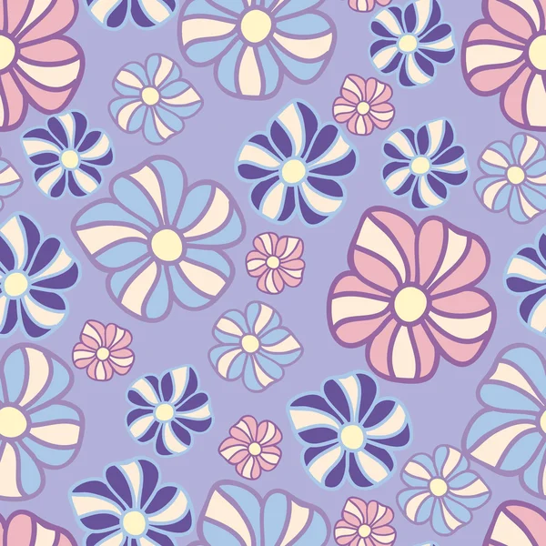 Patrón floral lila sin costuras — Archivo Imágenes Vectoriales