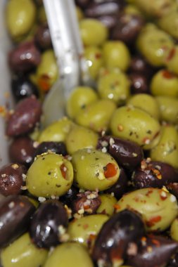 Olives, stuffed and marinated clipart