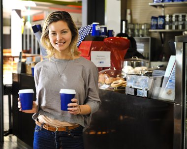 Coffee girl clipart