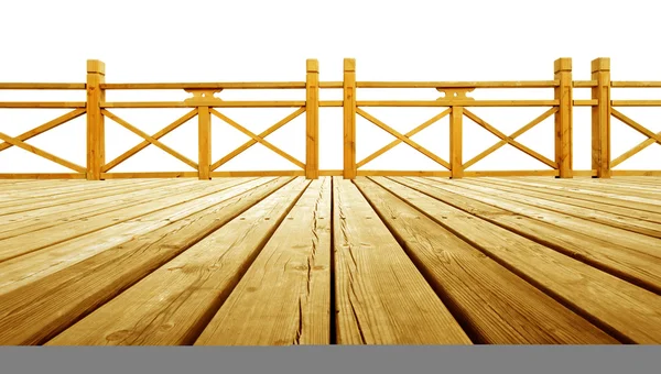 Pavimenti e guardrail in legno — Foto Stock
