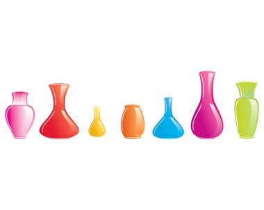 Color vase icon clipart