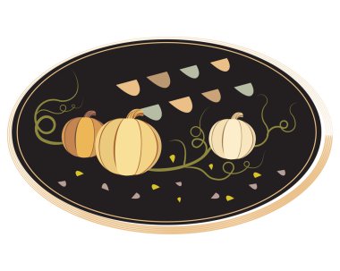 kabaklar Vintage vektör çerçeve