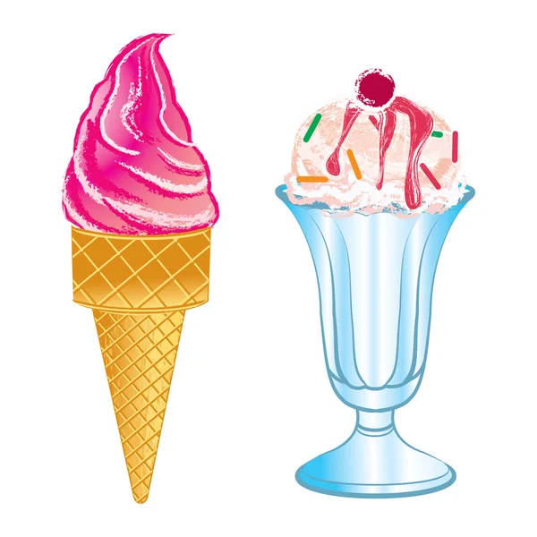 Вкусное мороженое — стоковый вектор