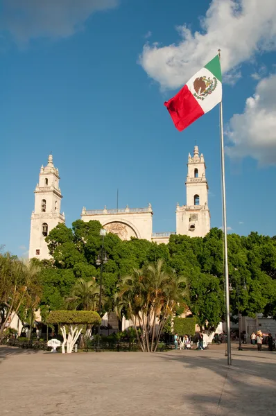 Główny plac Merida (Meksyk) — Zdjęcie stockowe