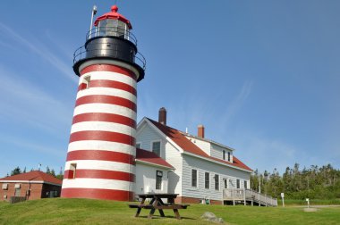 West Quoddy Head Lighthouse, Maine, USA clipart