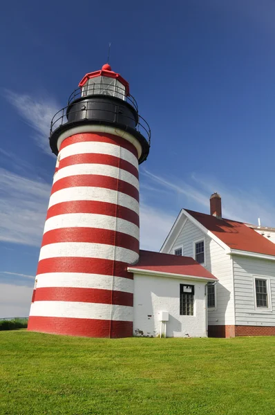 West Quoddy Head Lighthouse, Maine, Amerika Serikat — Stok Foto