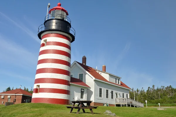 Farol de West Quoddy Head, Maine, EUA — Fotografia de Stock