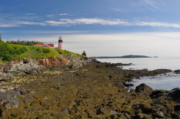 West Quoddy Head Lighthouse, Maine, USA — Stock Photo, Image