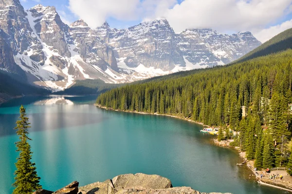 Moraine Lake, Rocky Mountains, Canadá — Fotografia de Stock