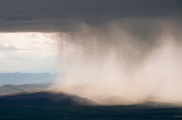 stock image Rain Storm over Aizkorri range , Basque Country (Spain)