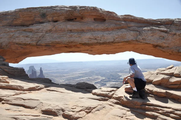 Mesa arch, Parco nazionale del Canyonlands (Utah ) — Foto Stock