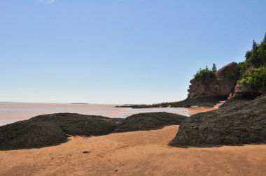 Hopewell taşlara düşük tide, Kanada