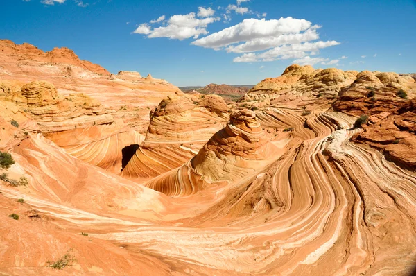 Vlna, pískovec křivky (arizona) — Stockfoto