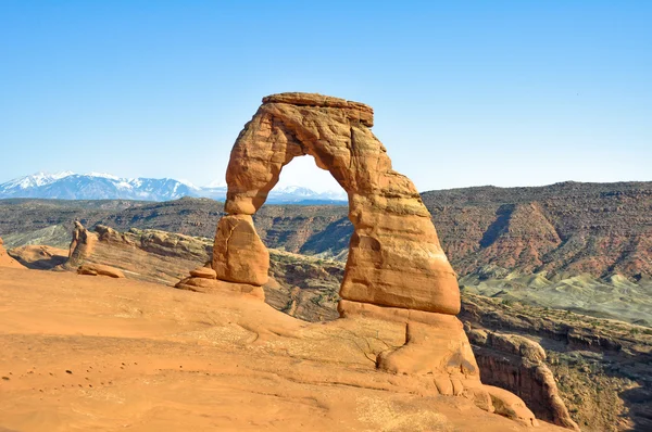 Delicate arch, arches nationaal park (utah) — Stockfoto