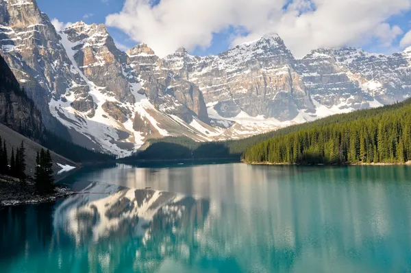 Moraine Lake, Rocky Mountains, Kanada Stockfoto