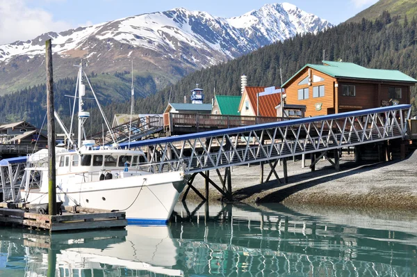 Puerto de Seward Bay en Alaska Fotos de stock libres de derechos