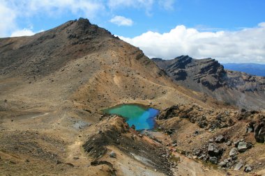 Zümrüt göllerde tongariro Alp geçerken, Yeni Zelanda