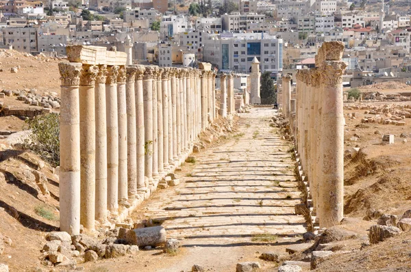 stock image First cross street, Jerash (Jordan)