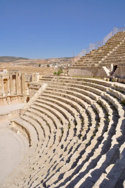 Jerash Harabeleri (Jordan tiyatroda Güney) — Stok fotoğraf