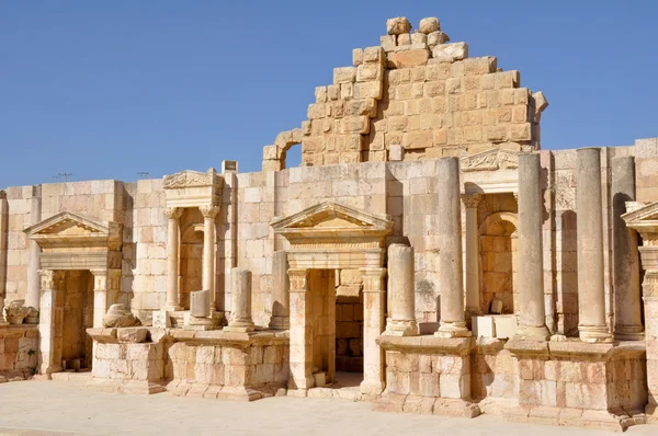 South Theater em Jerash ruínas (Jordânia ) — Fotografia de Stock