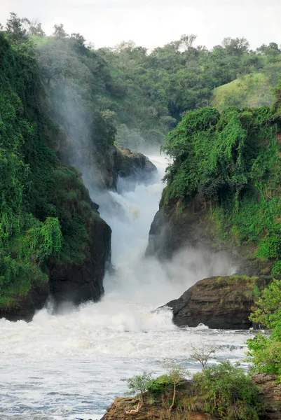 Murchison falls na Viktoriin Nil, uganda — Stock fotografie